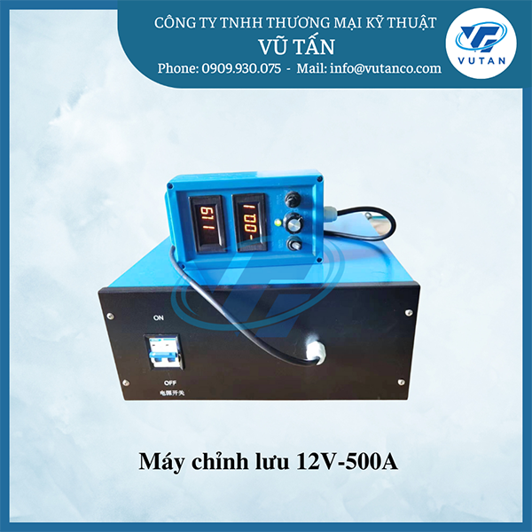 Máy chỉnh lưu 12V-500A - Xi Mạ Vũ Tấn - Công Ty TNHH Thương Mại Kỹ Thuật Vũ Tấn